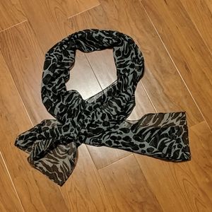 Animal Print Sheer Scarf Wrap